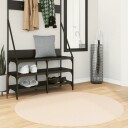 Teppe HUARTE kort luv mykt og vaskbart beige Ø 120 cm
