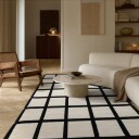 Ullteppe   Syl Hand Tufted Wool Premium svart/hvitt Størrelse: 160 x 230 cm