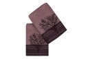 Hobby Håndkle 50x90 cm 2 pk   Vinrød/Brun