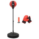 Bokseballsett med hansker og pumpe justerbar høyde 81 122 cm