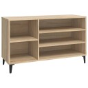 vidaXL Skoskap sonoma eik 102x36x60 cm konstruert tre