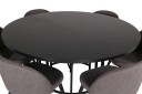 Copenhagen Spisegruppe 140 cm Rund med 6 Velvet Stoler - Sort