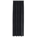  Gardiner med gardiner 2 pcs Svart 140 x 245 cm Fløyel