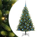  Kunstig Hengt Julegran med 150 LED lys grønn 150 cm PVC og PE