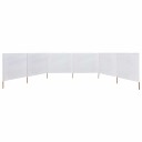 vidaXL Vindskjerm 6 paneler stoff 800x120 cm sandhvit