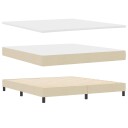 Box Spring Seng med Madrass Krem 180x200 cm Stoff