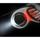 Flexi LED Hundebånd med Oppladbart Lysytem - Svart