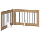 Vidaxl Foldbar Hundegitter Med Stativer 2 Stk. Artisan Eik 200.5 cm