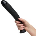 Tantus Anaconda Stor Silikondildo med Håndtak     - Svart