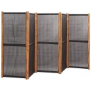 vidaXL Romdeler 5 paneler svart 350x180 cm