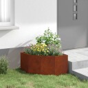 vidaXL Hjørne Plante Rusten 60 x 60 x 35 cm Cortenstål