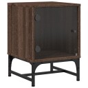  Nattskap med glassdører brun eik 35x37x50 cm 8721012214804