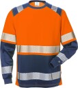 Fristads T-Shirt Lång Ärm 7457 Thv Klass 2 Varselorange/marinblå Xl