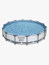 Swin & Fun Badebasseng Bestway Steel Pro Sett Komplett med Pumpe 427 cm x 84