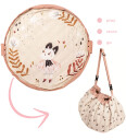 play&go  2-i-1 oppbevaringspose og lekematte Moulin Roty après la pluie rosa 120 cm