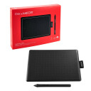 Wacom One by Wacom - Digitaliserer - høyre- og venstrehåndet - 15.2 x 9.5 cm - elektromagnetisk - kablet - USB - svart, rød