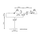 Lampe Gras 317 Bordlampe Svart/Raw Kobber/Hvit
