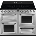 Smeg Victoria 110 cm Induksjonskomfyr med 2 Ovn Rød og SteamClean