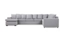 Crazy 7 seters Venstrevendt U formet XX Large Hjørnesofa med Divan i Stoff   Grå