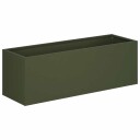 vidaXL Hageblomsterpotte Olivengrønn 60 x 20 x 20 cm Kaldvalsestål