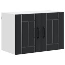  Kjøkken veggskap med dør Svart 60 x 31 x 40 cm Konstruert tre