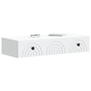 vidaXL Vegghengt Sidebord Hvit 87,5 x 34,5 x 17 cm Konstruert tre