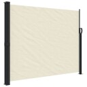  Uttrekkbar sidemarkise kremhvit 160x600 cm 4004520