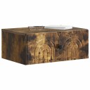  Vegghengt Nattbord med skuff 2 pcs Røkt Eik 49 x 34,5 x 20 cm