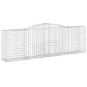 vidaXL Gabionkurver buede 7 stk 400x50x120/140 cm galvanisert jern