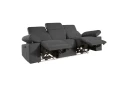Sofa 3 seter Rayland Grå Sunday Stoff Manuell hvilestol   Grå Sunday Stoff Manuell hvilestol