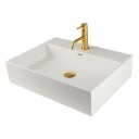 Lavabo Solid Surface servant, 60 x 45 cm, hvit