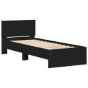 vidaXL Sengeramme med hodegavl svart 75x190 cm konstruert tre 8721012240100