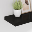 vidaXL Flytende vegghylle svart 40x23x3,8 cm MDF