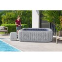 Lay-Z-Spa San Francisco HydroJet Pro 7 Grey Marble 230x230x71cm Oppblåsbart Bestway Lay Z Spa Boblebad