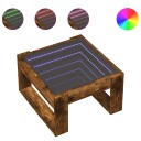  Salongbord med Infinity LED røkt eik 50x53x30 cm 847627