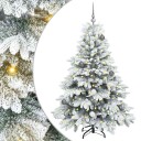  Kunstig juletre med 150 LED med stativ grønn 150 cm PE og PVC