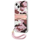 Guess Mobildeksel til iPhone 13 6,1" Rosa Hardcase Camo Strap Collection