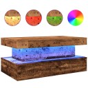  Salongbord med LED lys gammelt tre 90x50x40 cm