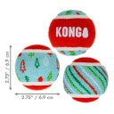 KONG Holiday26 SqueakAir Tennisballer til Hund M 6 stk