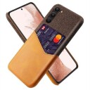 Samsung Galaxy S23 5G KSQ Deksel med Kort Lomme Brun