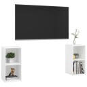 vidaXL TV-benker 2 stk hvit 72x35x36,5 cm sponplate