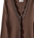 Sofie Schnoor Cardigan   Rib   Viskose   AnyiaSY   Brun   Sofie Schnoor   16 år (176)   Cardigan