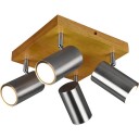 Trio Lighting Marley spotter i tak 4 spotter tre/stål