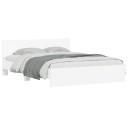 vidaXL Sengeramme med hodegavl hvit 140x200 cm 8721012247000