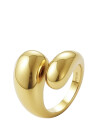 Bud to rose Drop Ring Silver   Gold   ONE SIZE