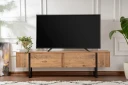 Serenity Tv-benk 180x30 cm - Tre/Svart