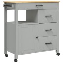  Kjøkkenvogn MONZA 84x40x90 cm heltre furu 376110