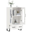 vidaXL Highboard høyglans hvit 69,5x31x115 cm konstruert tre