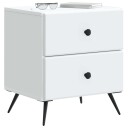  Nattbordskap 2 pcs Hvit 43 x 34,5 x 47,5 cm Konstruert tre