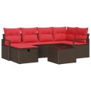 vidaXL Hagesofa Set med pute med lagring polyrotting